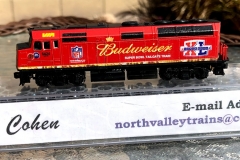 N-Scale F40PH VIA Rail Budweiser